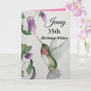 35e  Hummingbird Happy Birthday Kaart