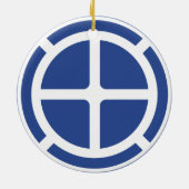 35e Infanteriedivisie Badge Keramisch Ornament (Achterkant)