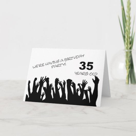 35e invitation with a cheering crowd (Devant)