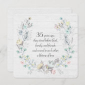 35e Jubilea krans op hout Kaart (Voorkant / Achterkant)