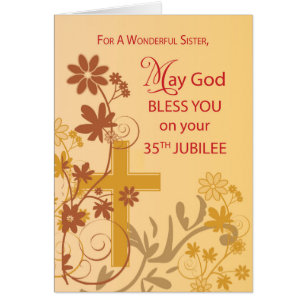 35e Jubilee Jubileum Nun Cross, Swirls, Bloem