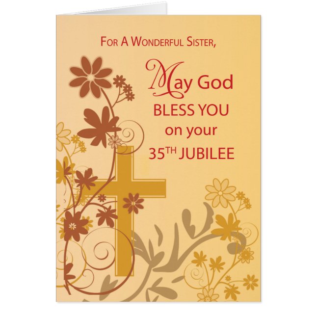 35e Jubilee Jubileum Nun Cross, Swirls, Bloem (Voorkant)