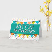 35e Jubileum Colorful Triangles Kaart (Gele Bloem)