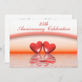 35e Jubileum koraalharten Kaart (Voorkant / Achterkant)