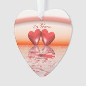 35e Jubileum koraalharten Ornament (voorkant)