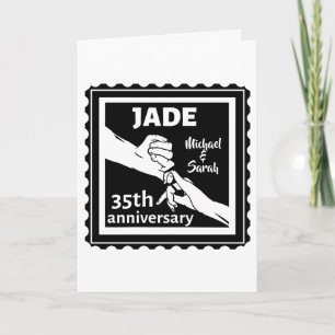 35e trouwdag hand in hand kaart