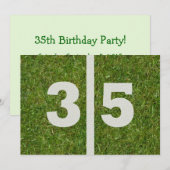 35e uitnodiging van de partij bij het Football van (Voorkant / Achterkant)