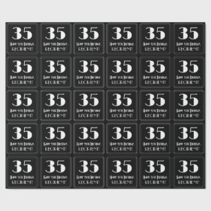 35e verjaardag - Art Deco geïnspireerde look "35", Cadeaupapier