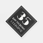 35e verjaardag ~ Art Deco Geïnspireerde look "35", Servet (Hoek)