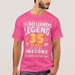 35e verjaardag Biljart Speler 35 jaar oud Billia T-shirt