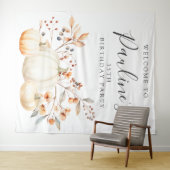 35e Verjaardag Feest Herfst Pompoen Bladeren Wandkleed (In Situ (horizontaal))