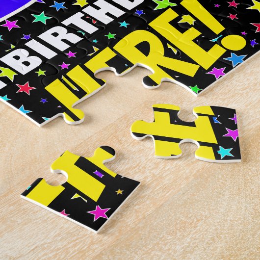 35e verjaardag — Fun, kleurrijk Star Field Pattern Legpuzzel (Zijkant)