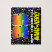 35e verjaardag — Fun, kleurrijk Star Field Pattern Legpuzzel (Verticaal)