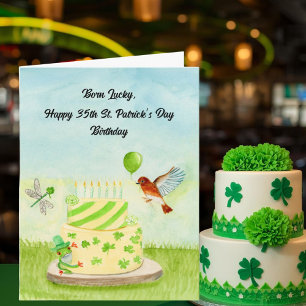 35e Verjaardag Gelukkig St. Patrick's Dag Kaart