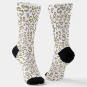 35e verjaardag Gold/White Random Number Pattern Sokken (Gebogen)