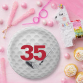 35e verjaardag Golf Ball Design Bord (Feest)