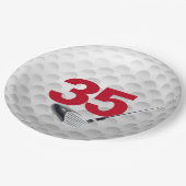 35e verjaardag Golf Ball Design Bord (Gekanteld)