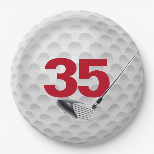 35e verjaardag Golf Ball Design Bord (Voorkant)