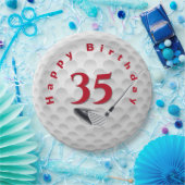 35e verjaardag Golf Ball Design Bord (Feest)