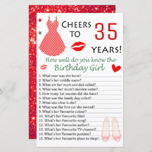 35e verjaardag Hoe goed ken je de verjaardag?