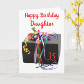 35e verjaardag  kaart (Gele Bloem)