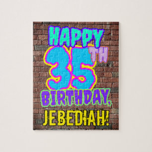 35e verjaardag ~ Leuk, door graffiti geïnspireerd  Legpuzzel