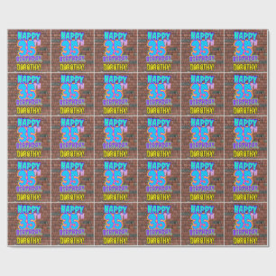 35e verjaardag: Leuk, Urban Graffiti geïnspireerd  Cadeaupapier