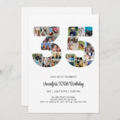 35e verjaardag nummer 35 aangepaste fotocollage kaart (Voorkant / Achterkant)