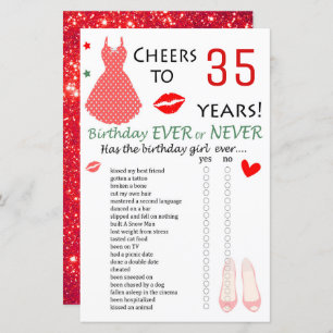 35e verjaardag ooit of nooit