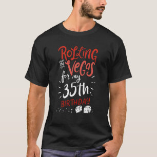 35e verjaardag van Funny Las Vegas Gambling Casino T-shirt