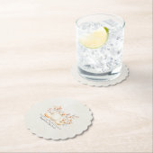 35e Verjaardag Witte Pompoen Fall Bladeren Custom Kartonnen Onderzetters (Insitu)