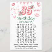 35e verjaardag Word Search Game (Voorkant)