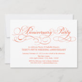 35ste verjaardag | Wit/Koraal Kaart (Voorkant)