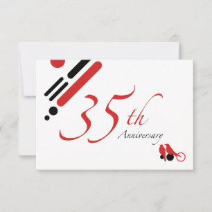 35th Anniversary (mod vogels) Kaart