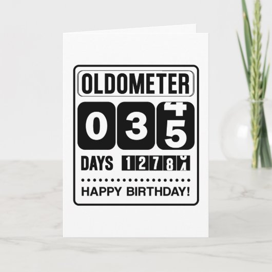 35th Birthday Oldometer Kaart (Voorkant)
