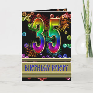35th Birthday party Invitation