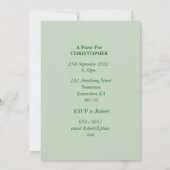 35th Birthday Party Invitation Afbeelding + naam Kaart (Achterkant)