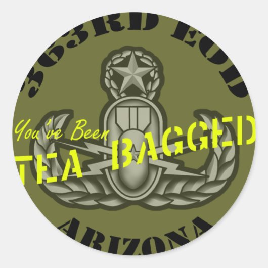 363e EOD 'You've Been Tea Bagged' Sticker (Voorkant)