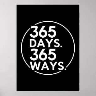 365 dagen, 365 manieren - succes, fitnessruimte, d poster