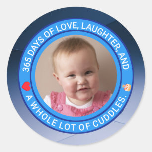 365 Dagen van vreugde: Liefde, Lachen en Knuffels  Ronde Sticker