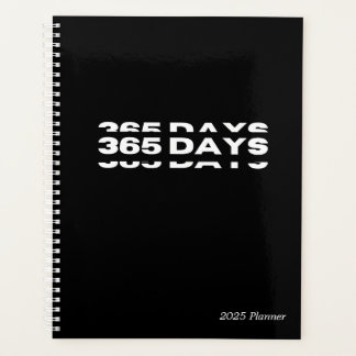365 dagen zwart 2025 Planner