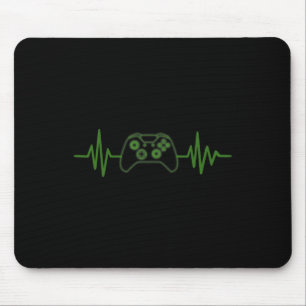 365 Gamer Heartbeat T-shirt voor videogame spelers Muismat