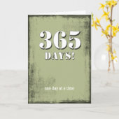 365 Jours de nettoyage Sober Carte Anniversaire (Fleur jaune)