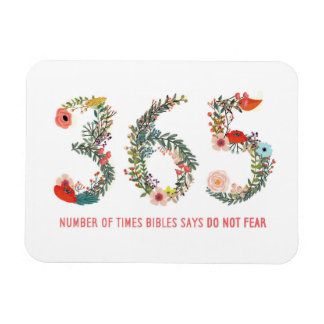 365 keer, niet vrezen, Floral Art Poster Magneet