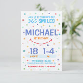 365 Smiles Invitation 1st Birthday (Staand voorkant)