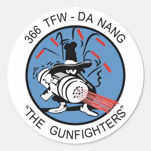 366e TFW G un Fighter Ronde Sticker (Voorkant)