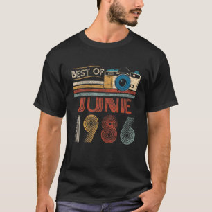 36 feestdag cadeaus 36 jaar oud beste van juni t-shirt