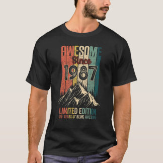 36 Geboortedatum Geweldige sinds 1987 Vintage T-shirt