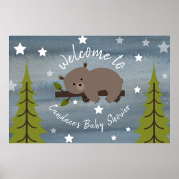 36-inch x 24-inch stijlvol Beer Baby shower Poster