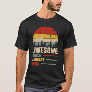 36 jaar Geweldige sinds augustus 1986th Verjaardag T-shirt